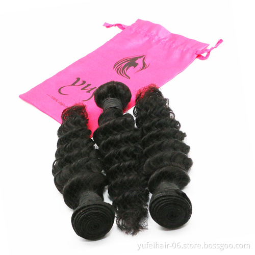 Wholesale Free Part/Middle Part/3Part Bundle Deals 3bundles With Lace Closure Deep Wave bundles